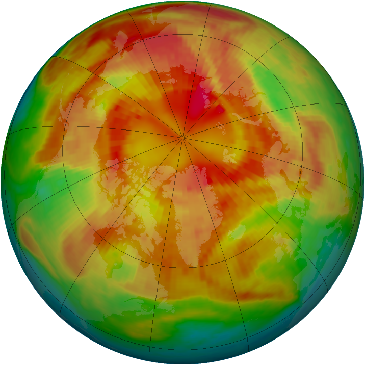 Arctic ozone map for 07 March 2001